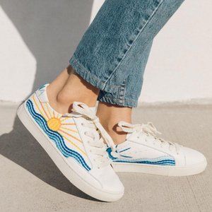 Soludos Sunrise Sunset Leather Sneaker sz 8